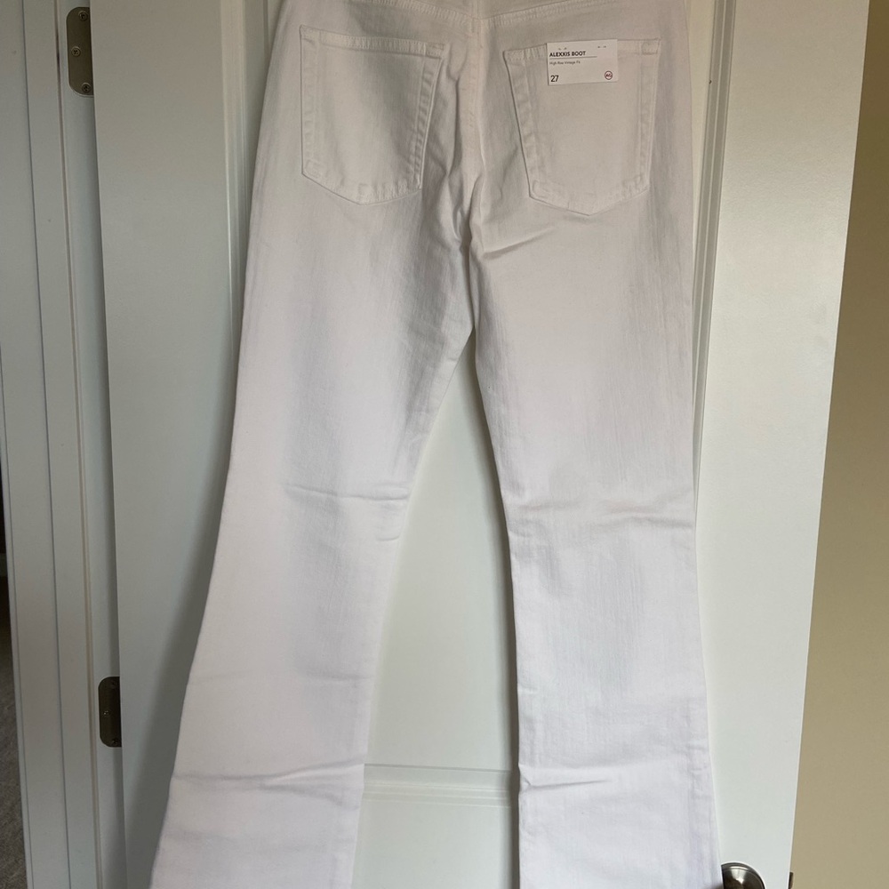 Ag Adriano Goldschmied Women's White Jeans - Alexxis Boot - Picture 3 of 7